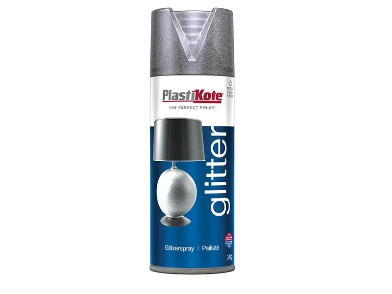 Pulvérisateur effet paillettes PlastiKote, argenté, 400 ml
