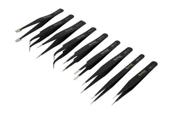 Blue Spot Tools 9件套防静电镊子套装（带便携包）
