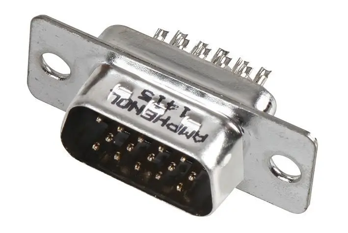 Amphenol - Connecteur D-Sub Haute Densité 15 Broches, Doré
