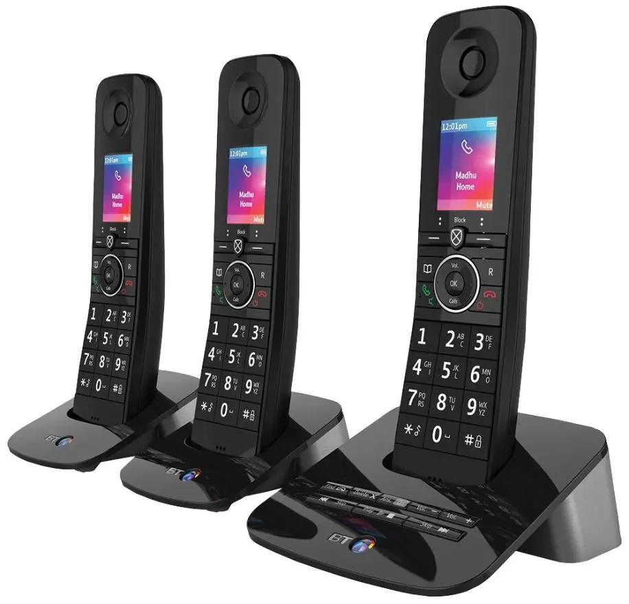BT Premium DECT Phones with Call Blocking - Trio Handsets