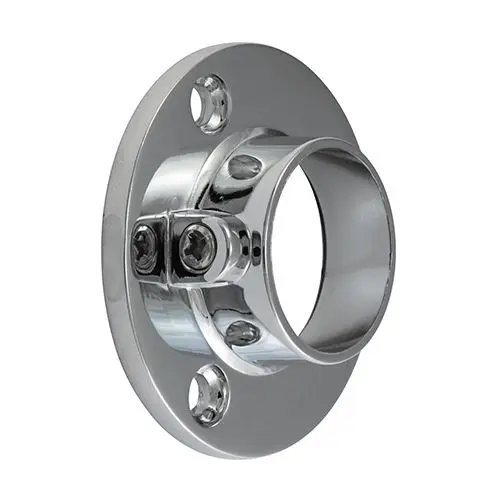 Timco Soporte Terminal para Tubo Redondo, 25mm, Cromo Pulido, 2 Piezas