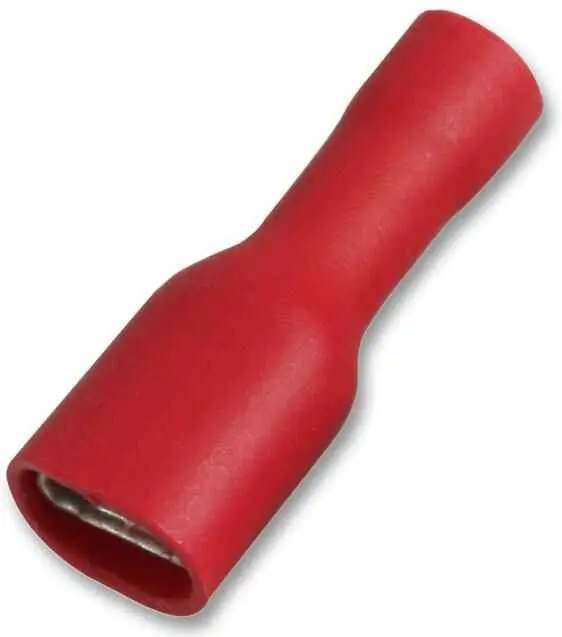 PRO POWER Críomptáirminéil Baineann Push-On, Dearg, 12A, 6.3mm, Paca 10