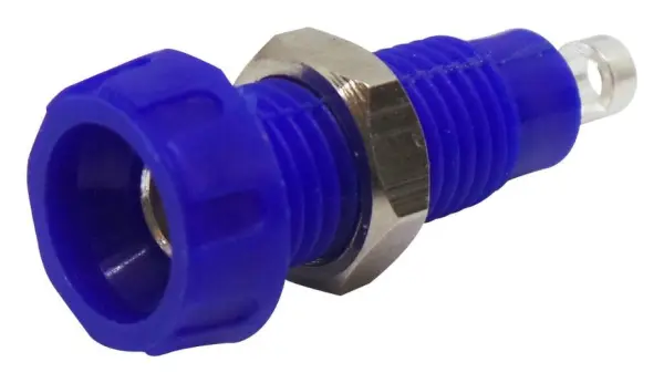Deltron 4mm Panel Mount Socket, Blue, 10A