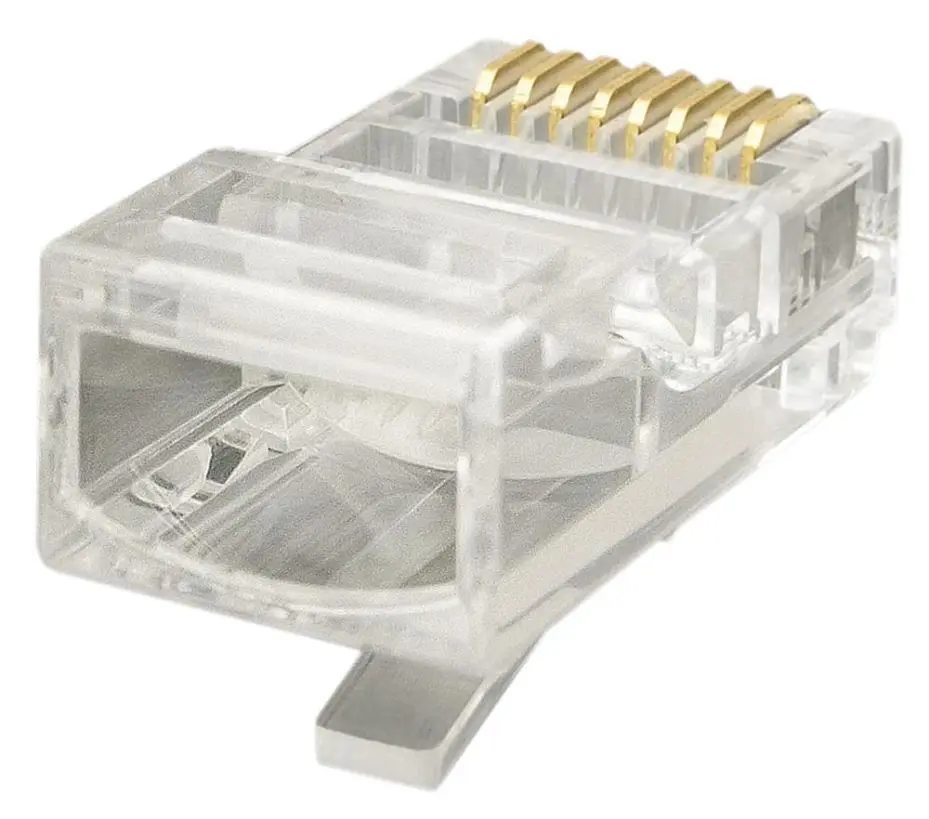KAUDEN RJ45 Cat5e Plugs, 100-Pack for Solid & Stranded Cable