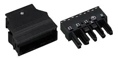 WAGO WINSTA MIDI 5-Way Black Socket