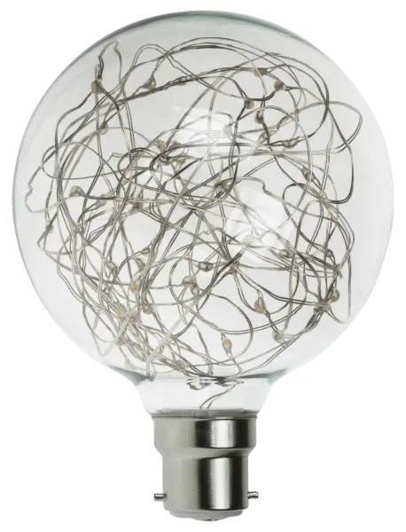 PRO-LITE 1.7W Star Effect LED Globe Bulb, G95, E27, Non-Dimmable - Blue