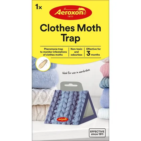 Aeroxon Clothes Moth Trap, Non-Toxic Pheromone Glue Trap
