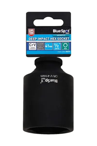 Blue Spot Tools - Soket Hex Impak Dalam 41mm, 1/2 Pemasangan