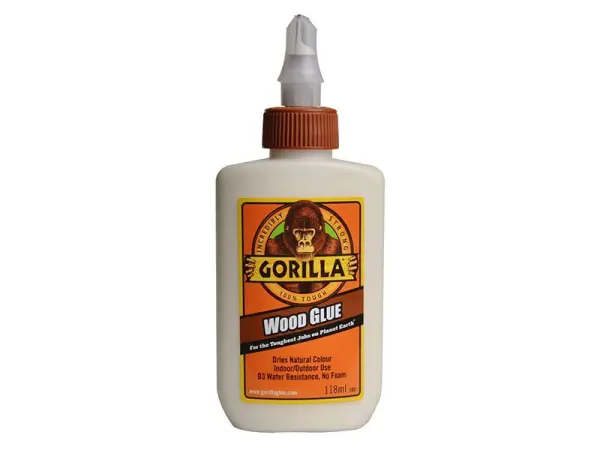 Gorilla Colla PVA per Legno 118ml, Non Tossica e a Base d'Acqua