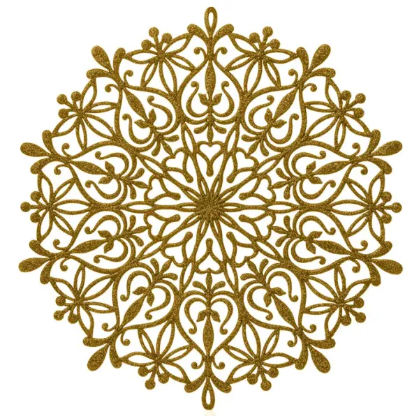 Premier Gold Snowflake Placemat, 39cm