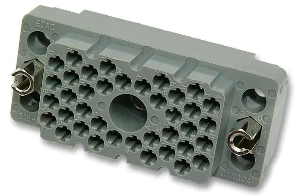 EDAC 20-Pin Socket with Nut, Grey Polycarbonate, 3.81mm Pitch