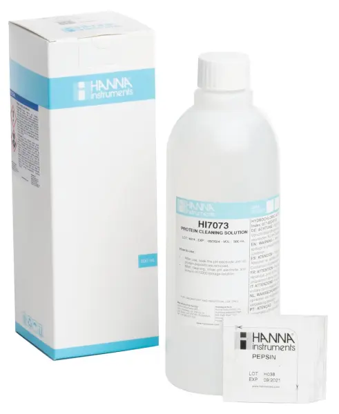 HANNA INSTRUMENTS Protein Cleaning pH Electrode Solution, 500ml