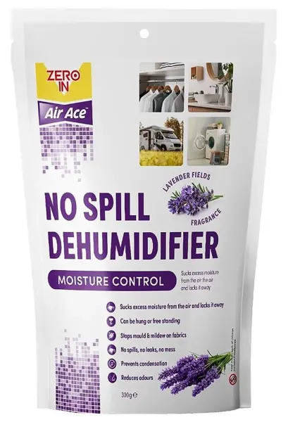 Zero In No Spill Dehumidifier Lavender Scent, 300g