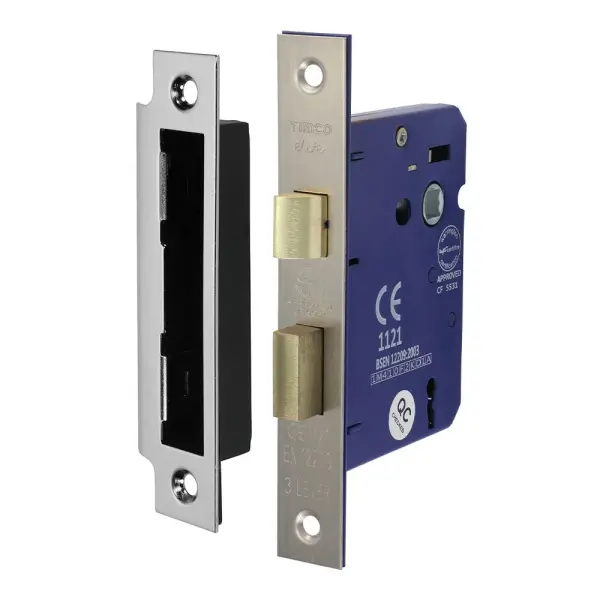 Timco 3 Lever Sashlock, Satin Nickel, 78mm Case