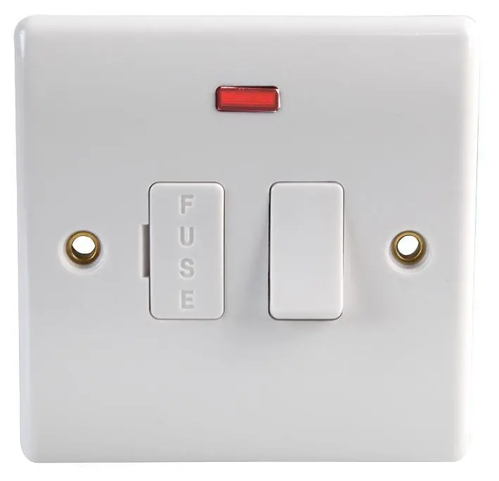 BG Interrupteur à fusible 13A avec témoin lumineux, Blanc