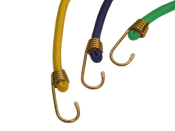 Olympia Cuerda Elástica Amarilla, 120cm x 12mm, Paquete de 6