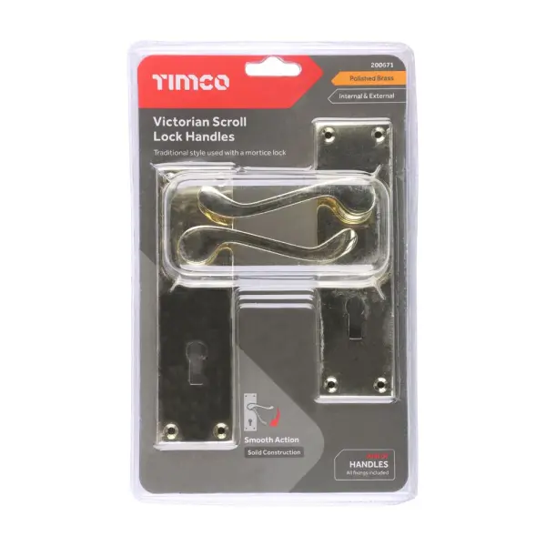 Timco Grip Kunci Gulung Vic EB 152 x 42mm, Kuningan Polished (1 Pasang)