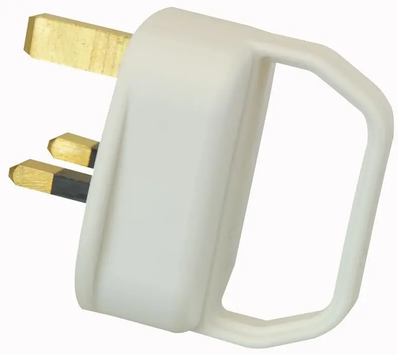 PRO ELEC Easy Pull Plug 3A White, UK Mains