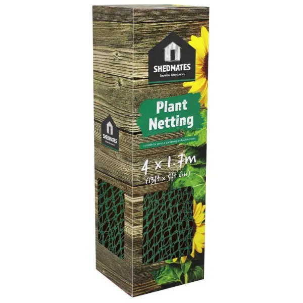 SHEDMATES Garden Plant Netting 4m x 1.7m, Green