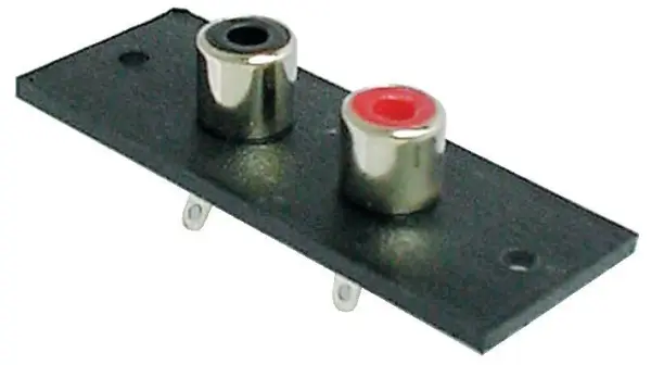 HiLo 2xフォノシャーシプレート レッド＆ブラック ニッケルメッキ