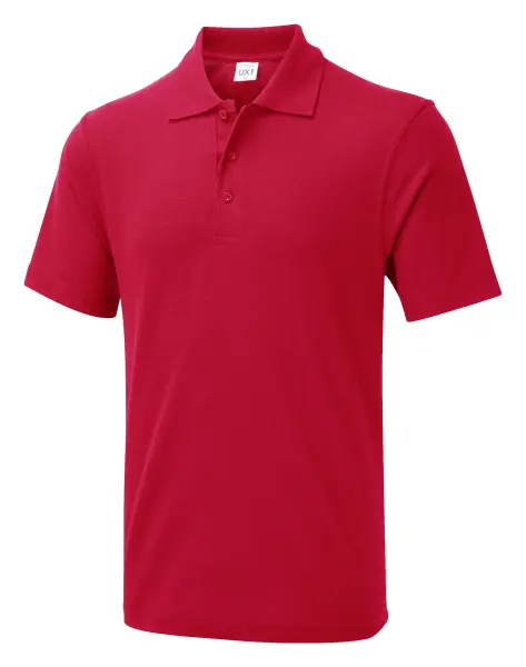 Uneek UX Polo Shirt - Red, 2XL, 50% Polyester 50% Cotton