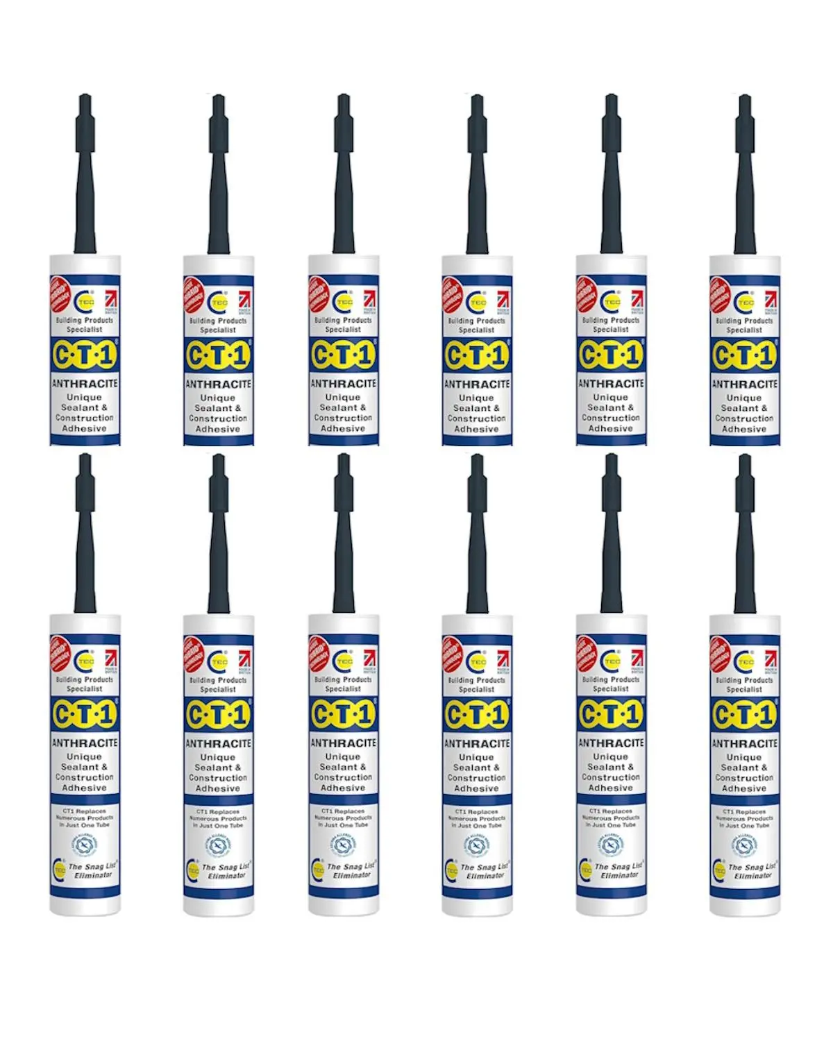 CT1 - Στεγανοποιητικό και κόλλα κατασκευών Anthracite (Συσκευασία 12 τεμαχίων)