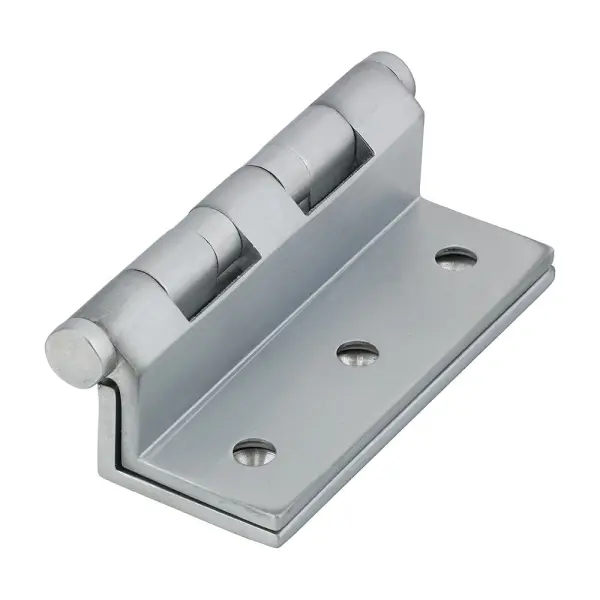 Timco Cranked Ball Race Hinges, Brass, Satin Chrome, 64x55mm (2pk)