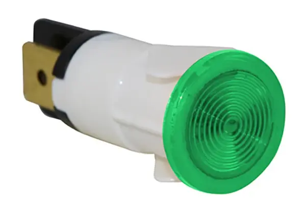 EVEREL SX41211F2 Neon Panel Indicator Light, 250V, 12mm - Green