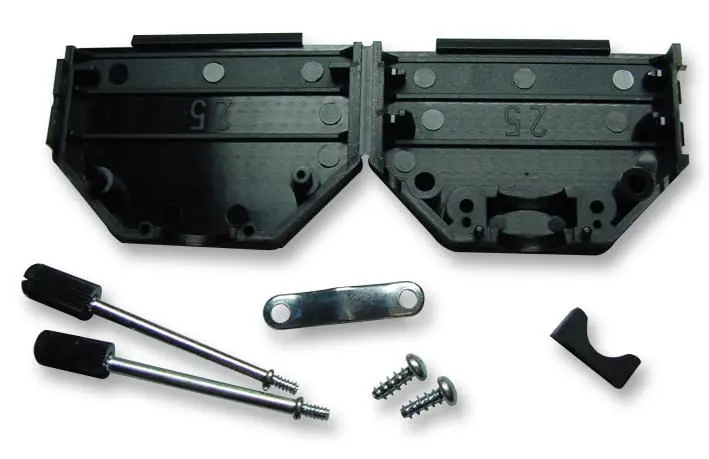 OSSI Capa D 25 Vias, Preto, Plástico, Saída de Cabo 180°