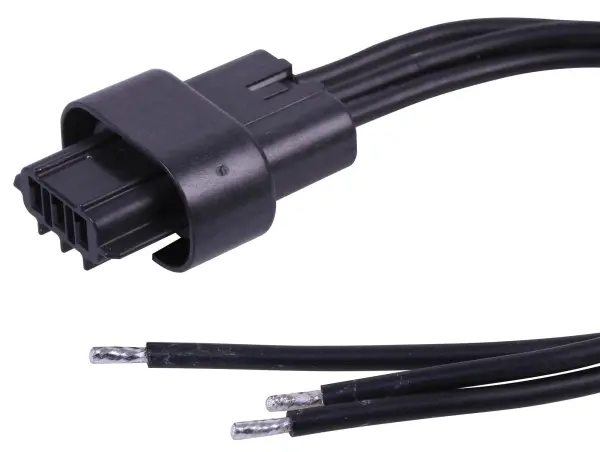 Molex / Brad 3 Pin Squba Socket to Bare End Lead, 3.6mm Pitch - 600mm