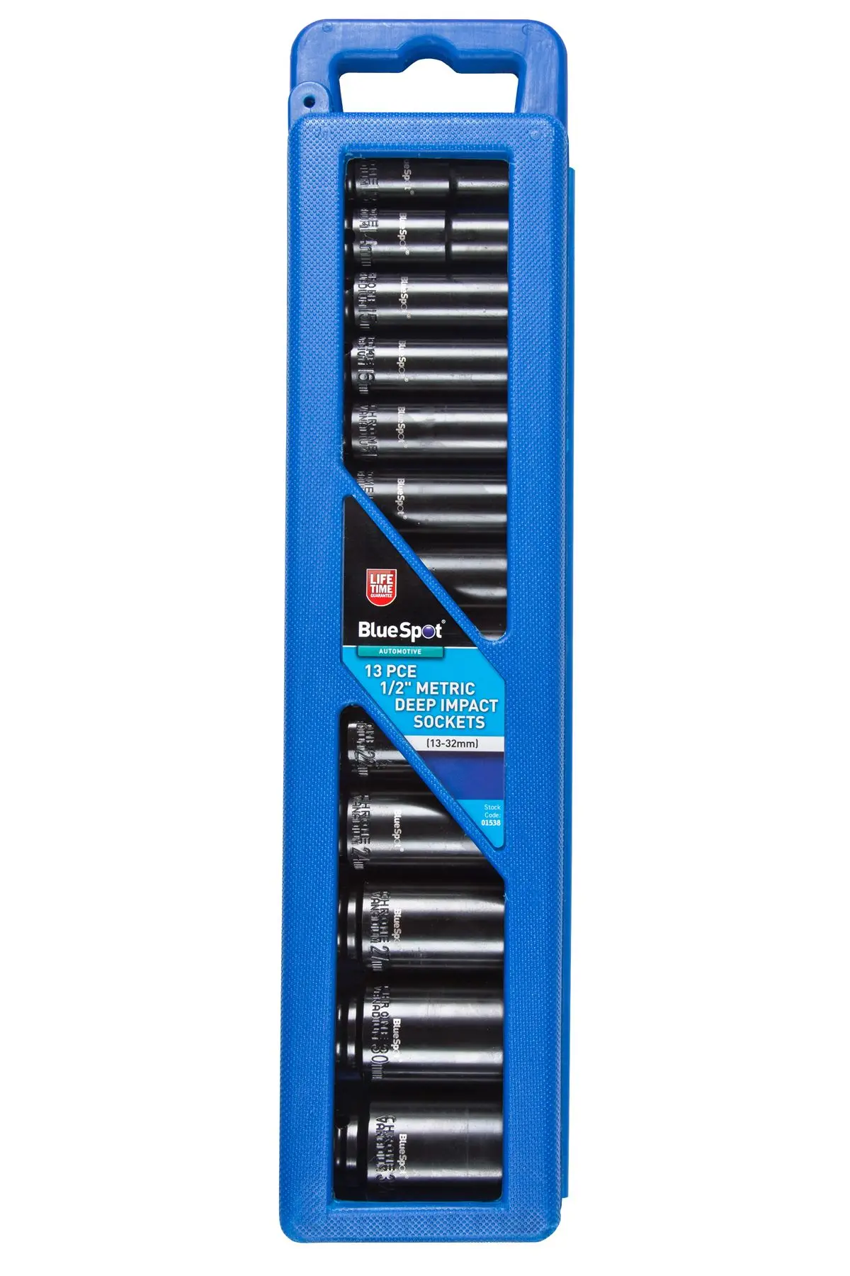 Blue Spot Tools 13피스 1/2인치 미터릭 딥 임팩트 소켓 세트