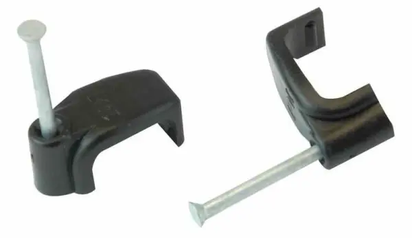 UNIFIX Flat Twin & Earth Cable Clips 6mm Black (100 Pack)