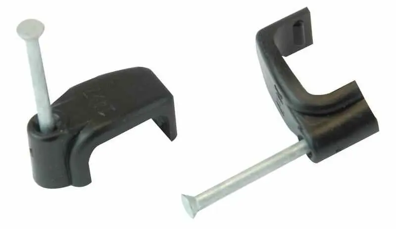 UNIFIX Flat Twin & Earth Cable Clips 6mm Black (100 Pack)