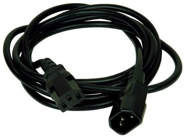 Eaton Mains Power Lead, IEC C14 to C13, 240V, 10A, 2.4m, Black