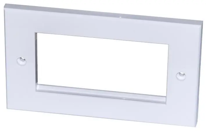 Connectix Cabling Systems 2-Gang 4-Module Euro Faceplate