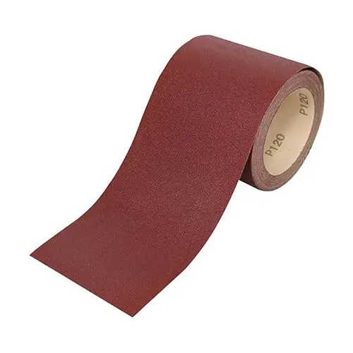 Timco Sandpaper Roll - 120 Grit, Red, 115mm x 10m