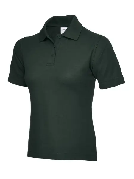 Uneek Clothing Polo Ultra Algodón Unisex, 100% Algodón Peinado, Verde Botella, 