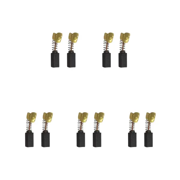 5 Confezioni di Spazzole in Carbonio per Trapano Felissati (6x6x14/12mm)