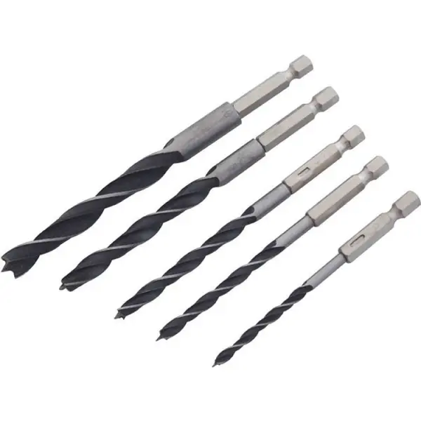 Amtech Hex Shank Wood Drill Bit Set 5 Pack