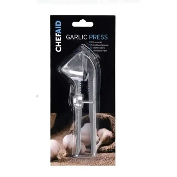 ChefAid Garlic Press With Cherry/Olive Stoner
