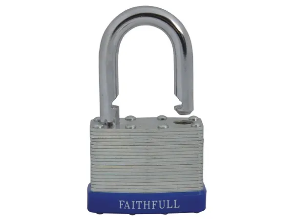 Faithfull Cadenas en acier laminé 50mm avec 3 clés