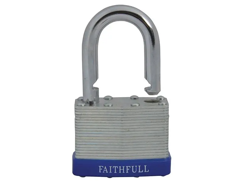 Faithfull Cadenas en acier laminé 50mm avec 3 clés