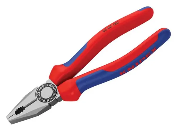 Knipex 03 02 180 Combination Pliers with Soft-Grip Handles, 180mm