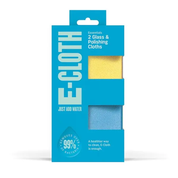 E-Cloth Glass & Polishing Cloth 2-Pack