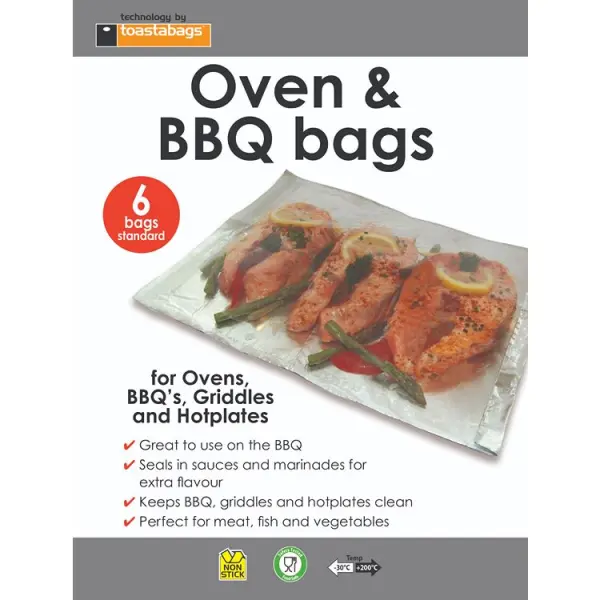 Toastabags Oven & BBQ Bags, Standard 6 Pack