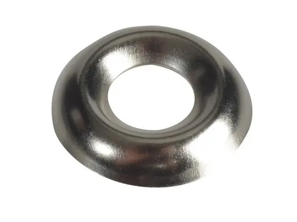 ForgeFix No.8 Solid Brass Nickel Plated Screw Cup Washers (Pack of 200)