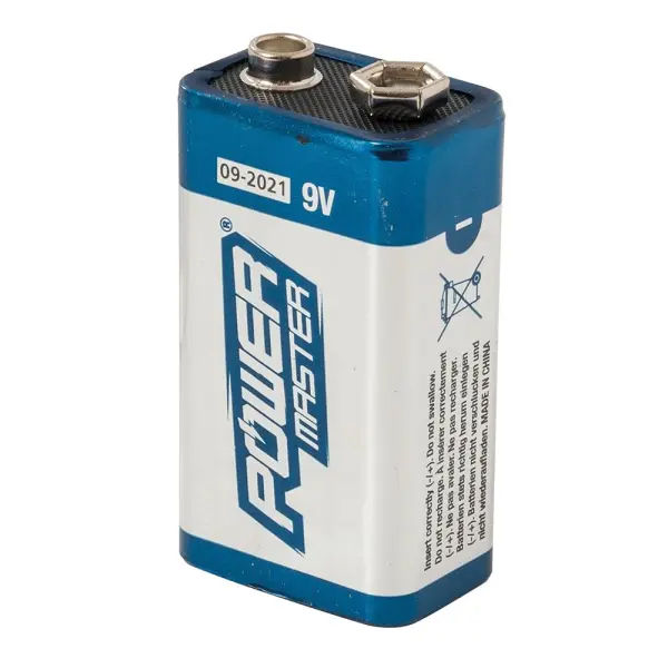 Powermaster - 9V Super Alkaline Batterie 6LR61 - Einzelstück
