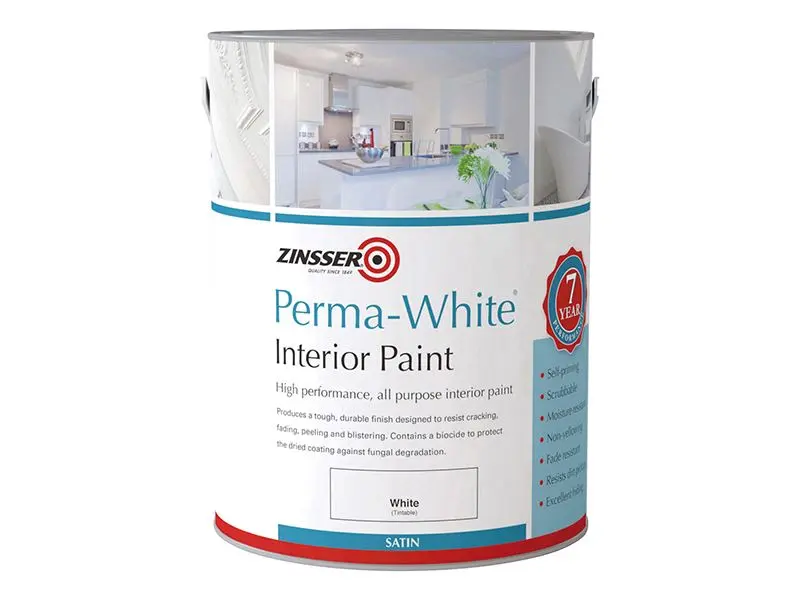 Zinsser Perma-White Εσωτερική Σατέν Μπογιά 1L - Ανθεκτική στη μούχλα