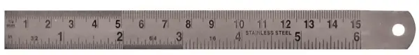 Duratool 150mm Stainless Steel Ruler with Metric/Imperial Markings