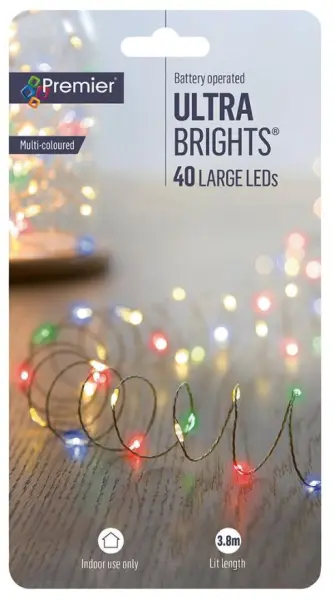 RARAION 40 נורות לד צבעוניות לתאורה ביתית, 3.8 מטר